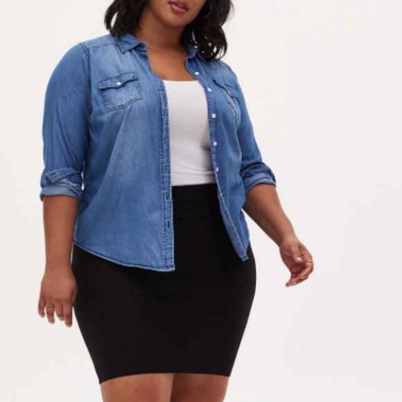 torrid Dresses & Skirts - Torrid Black Knit Foldover Pencil Skirt | 4X